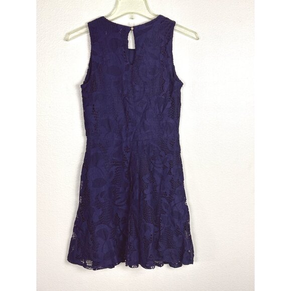 Xhilaration Size XS Girls Chest 15" Short Sleeve Dess Lacey Design Open Back - Picture 5 of 10